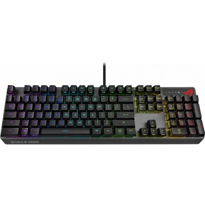 Клавіатура ігрова ASUS ROG Strix Scope RX Red USB RU RGB, Black