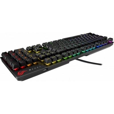 Клавіатура ігрова ASUS ROG Strix Scope RX Red USB RU RGB, Black