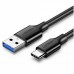 Дата кабель USB 3.0 AM to Type-C 1.0m US184 Black UGREEN (20882)
