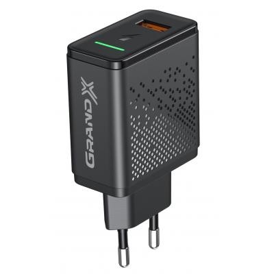 Зарядний пристрій Grand-X Fast Charge 5-в-1 QC 3.0, AFC, SCP,FCP, VOOC, 1 USB 22.5W (CH-850)