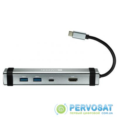 Концентратор CANYON USB Type-C to Type-C PD + 2*USB3.0 + HDMI 4K/30fps (CNS-TDS03DG)