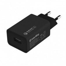 Зарядний пристрій Colorway 1USB Quick Charge 3.0 (18W) black (CW-CHS013Q-BK) Зарядний пристрій Colorway 1USB Quick Charge 3.0 (18W) black (CW-CHS013Q-BK)