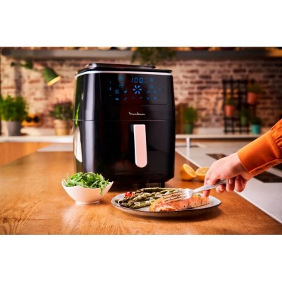 Мультипіч Moulinex Easy Fry Grill&Steam, 1430Вт, чаша-6.2л, сенсорне керув., 8 програм, пластик, чорний