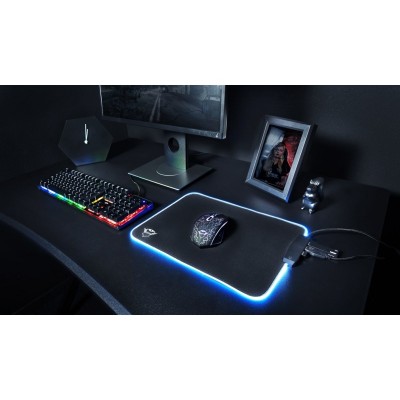 Trust GXT 765 Glide-Flex RGB Mouse Pad with USB Hub Black