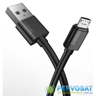 Дата кабель USB 2.0 AM to Micro 5P 2.0m Nets T-M801 Black T-PHOX (T-M801(2) black)