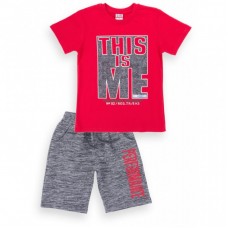 Набір дитячого одягу Breeze футболка "This is me" з шортами (8939-116B-red) Набір дитячого одягу Breeze футболка "This is me" з шортами (8939-116B-red)