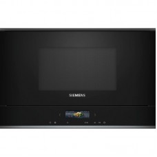 Мікрохвильова піч Siemens вбудована, 21л, електр. керув., 900Вт, гриль, дисплей, чорний