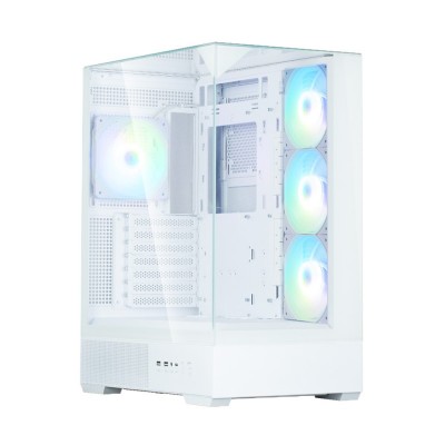 Корпус Zalman P40 Prism Plus без БЖ, 2xUSB3.0, 1x Type C, 3x120мм ARGB Reverse,  1x120мм ARGB, VGA 420мм, LCS ready, TG TG Side/Front/Top Panel, ATX, білий