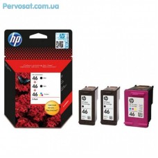 Картридж HP DJ No. 46 Ultra Ink Advantage 2Black+1Color (F6T40AE)
