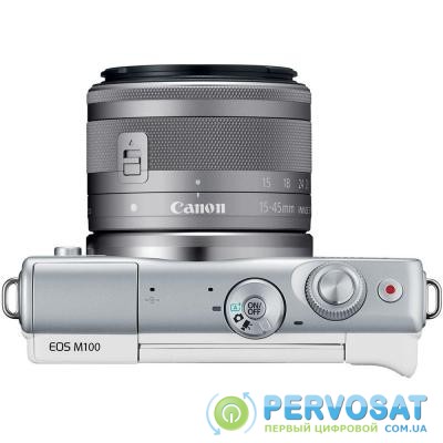 Цифровой фотоаппарат Canon EOS M100 15-45 IS STM Kit White (2210C048)