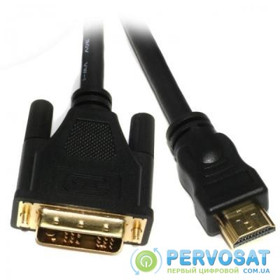 Кабель мультимедийный HDMI to DVI 18+1pin M, 5.0m Viewcon (VD 066-5m.)