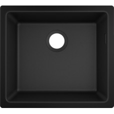 Мийка кухонна Hansgrohe S51, граніт, квадрат, без крила, 500х450х190мм, чаша - 1, врізна, S510-U450, чорний графіт Мийка кухонна Hansgrohe S51, граніт, квадрат, без крила, 500х450х190мм, чаша - 1, врізна, S510-U450, чорний графіт