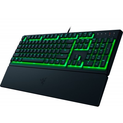 Клавіатура мембранна Razer Ornata V3 X 104key, USB-A, EN/UK, RGB, чорний