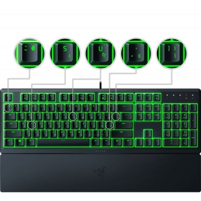 Клавіатура мембранна Razer Ornata V3 X 104key, USB-A, EN/UK, RGB, чорний