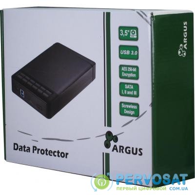Карман внешний Argus 3.5' SATA III, max 16TB, USB 3.0, AES 256-bit encryption, Al (GD-35LK01)