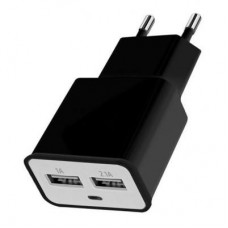 Зарядний пристрій Florence 2*USB, 2.0A black (FW-2U020B) Зарядний пристрій Florence 2*USB, 2.0A black (FW-2U020B)