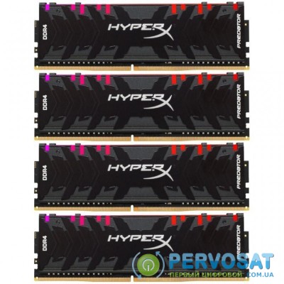 Модуль памяти для компьютера DDR4 128GB (4x32GB) 3600 MHz HyperX Predator RGB HyperX (HX436C18PB3AK4/128)