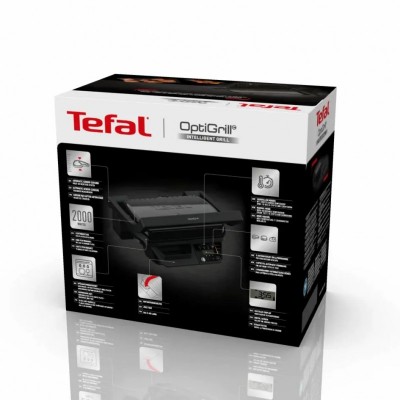 Гриль Tefal прижимний Optigrill , 2000Вт, з`ємні пластини, метал, чорний Гриль Tefal прижимний Optigrill , 2000Вт, з`ємні пластини, метал, чорний