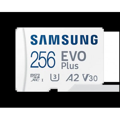 Карта пам'яті Samsung 256GB microSDXC C10 UHS-I U3 R130/W90MB/s Evo Plus V3 + SD адаптер