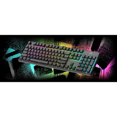 Клавиатура игровая DM DreamKey Red USB RGB EN, Black