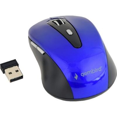 Мишка GEMBIRD MUSW-6B-01-B Blue+Black (MUSW-6B-01-B)