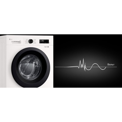 Пральна машина LG фронтальна, 6кг, 1200, A+++, 44см, дисплей, пара, інвертор, білий