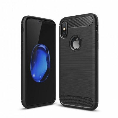 Чехол для моб. телефона для Apple iPhone X Carbon Fiber (Black) Laudtec (LT-AIXB)