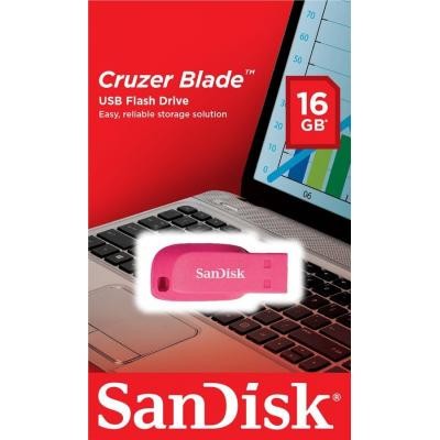 USB флеш накопитель SanDisk 16GB Cruzer Blade Pink USB 2.0 (SDCZ50C-016G-B35PE)