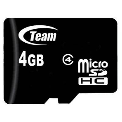 Карта памяти Team 4Gb microSDHC class 4 (TUSDH4GCL402)