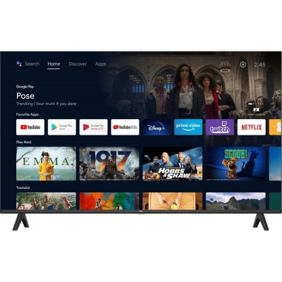 Телевізор 43" TCL LED FHD 60Hz Smart Android TV Black