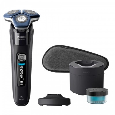 Бритва електр. Philips роторна Series 7000 SkinIQ,  бритв.головок-4, Li-Ion, сух.+волог., індикатор заряду, тример, чохол, чорний