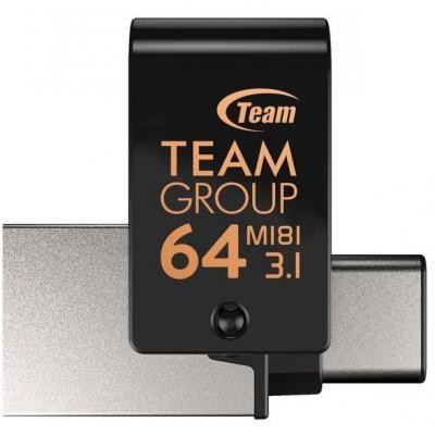 USB флеш накопичувач Team 64GB M181 Black USB 3.1/Type-C (TM181364GB01)