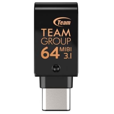 USB флеш накопичувач Team 64GB M181 Black USB 3.1/Type-C (TM181364GB01)