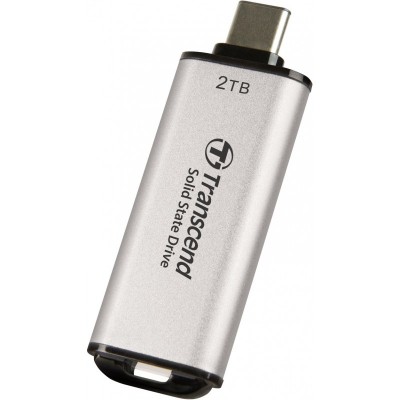 Портативний SSD Transcend 2TB USB 3.1 Gen 2 Type-C ESD300 Silver