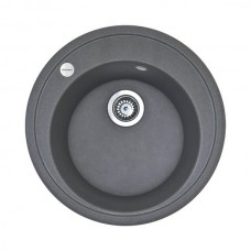 Мийка кухонна Adamant Sun, штучний камінь, кругла, без крила, 510x200мм, чаша - 1, врізна, сірий Мийка кухонна Adamant Sun, штучний камінь, кругла, без крила, 510x200мм, чаша - 1, врізна, сірий