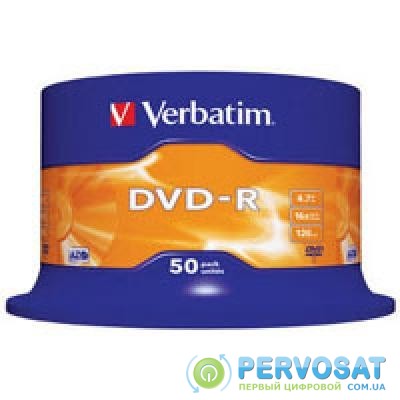 Диск DVD Verbatim 4.7Gb 16X CakeBox 50шт (43548)