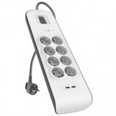 Мережевий фільтр живлення Belkin Superior SurgeMaster 2м, 6 роз, 2xUSB (BSV604VF2M) Мережевий фільтр живлення Belkin Superior SurgeMaster 2м, 6 роз, 2xUSB (BSV604VF2M)