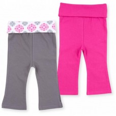 Штани дитячі Luvable Friends 2 шт рожеві і сірі, для дівчаток (90095.GR.6-9) Штани дитячі Luvable Friends 2 шт рожеві і сірі, для дівчаток (90095.GR.6-9)