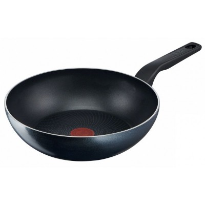 Сковорода Tefal Generous Cook ВОК, 28см, покриття Titanium, індукція, Thermo-Spot, алюм., чорний