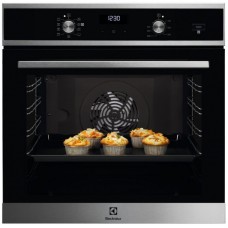 Духова шафа Electrolux електрична, 72л, A, дисплей, конвекція, телескопічні напрямні, чорний+нерж