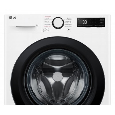 Пральна машина LG фронтальна, 8кг, 1200, A, 48см, дисплей, пара, інвертор, білий Пральна машина LG фронтальна, 8кг, 1200, A, 48см, дисплей, пара, інвертор, білий