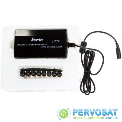 Блок питания к ноутбуку PORTO 100W, DC 15-24V (рег), 5A max, + USB 5V,1A, + автомобильный (MN-505K)