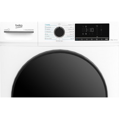 Прально-сушильна машина Beko фронтальна, 7(5)кг, 1400, D, 52см, дисплей, інвертор, пара, білий
