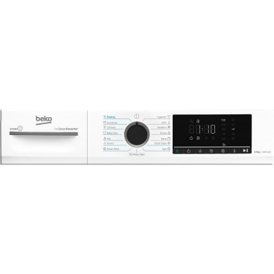 Прально-сушильна машина Beko фронтальна, 7(5)кг, 1400, D, 52см, дисплей, інвертор, пара, білий