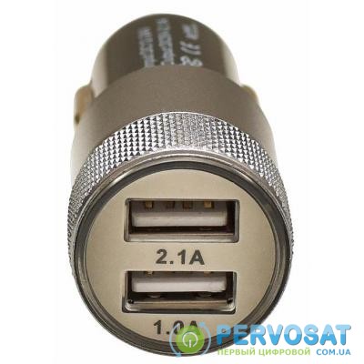 Зарядное устройство Grand-X 5V 2,1A Black + cable USB-Lightning (CH15LTB)