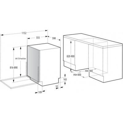 Посудомийна машина Gorenje вбудовувана, 16компл., A+++, 60см, інвертор,Wi-Fi, AquaStop, сенсорн.упр, 3и кошики, білий