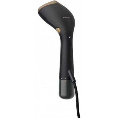 Відпарювач PHILIPS компактний, 1500Вт, 100 и 200мл, постійна пара - 28гр, керам. підошва, чорний