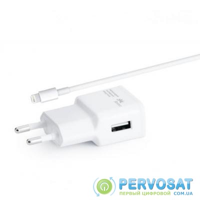 Зарядное устройство Florence USB, 2.0A + cable iPhone 6/6 Plus white (TC20-IPH6)