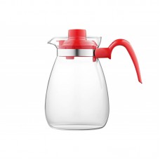 Заварник Termisil Maja, 1300мл, конус, боросилікатне скло+пластик, червоний Заварник Termisil Maja, 1300мл, конус, боросилікатне скло+пластик, червоний