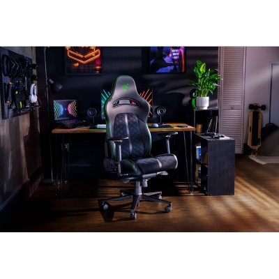Крісло Razer Enki ПУ шкіра, 4D-Armrests, чорно-зелений Крісло Razer Enki ПУ шкіра, 4D-Armrests, чорно-зелений